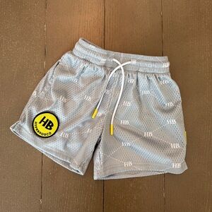Hypebrosco Boys’ Athleisure Gray “Hype MonoPop” Mesh Shorts • Size: XS (6/7)